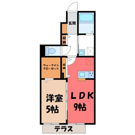 宇都宮大学陽東キャンパス駅 徒歩24分 1階の物件間取画像